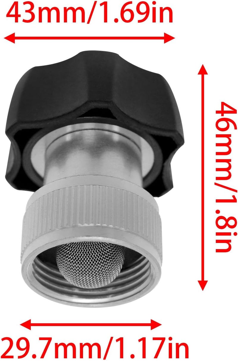 FINBe electric high-pressure cleaner coupler 3/4-inch high-pressure cleaner metal connection accessories high-pressure cleaner hose fitting with built-in filter 1pcs - Image 4